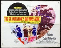 2g693 ST. VALENTINE'S DAY MASSACRE half-sheet '67 most shocking event of America's most lawless era!