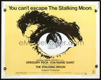 2g695 STALKING MOON half-sheet movie poster '68 Gregory Peck, Eva Marie Saint, cool eyeball art!