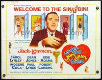 2g761 UNDER THE YUM-YUM TREE half-sheet '63 Jack Lemmon romances Carol Lynley & many sexy girls!