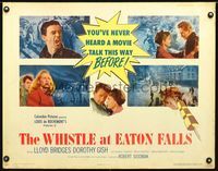 2g785 WHISTLE AT EATON FALLS half-sheet '51 Lloyd Bridges, Dorothy Gish, directed by Robert Siodmak!