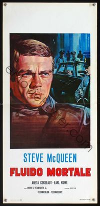 2h585 BLOB Italian locandina movie poster R71 early Steve McQueen sci-fi!