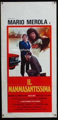 2h646 IL MAMMASANTISSIMA Italian locandina poster '79 Mario Merola, cool Mafia artwork by Crovato!