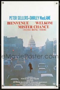 2j088 BEING THERE Belgian '80 Peter Sellers, Shirley MacLaine, different image of U.S. capitol!
