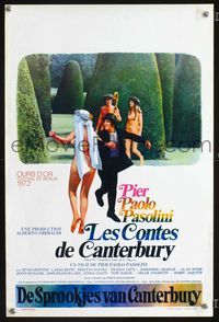 2j107 CANTERBURY TALES Belgian '71 Pier Paolo Pasolini, sexy naked people cavorting in garden!