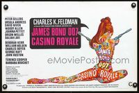 2j110 CASINO ROYALE Belgian movie poster '67 all-star James Bond spy spoof, sexy psychedelic art!