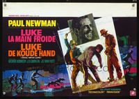 2j120 COOL HAND LUKE Belgian movie poster '67 really cool different art of Paul Newman by Ray!