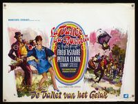 2j145 FINIAN'S RAINBOW Belgian '68 Francis Ford Coppola, art of Fred Astaire & Petula Clark by Ray!