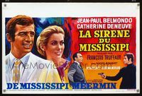 2j221 MISSISSIPPI MERMAID Belgian '70 Francois Truffaut's La Sirene du Mississippi,Belmondo,Deneuve