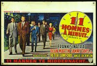 2j231 OCEAN'S 11 Belgian movie poster '60 best art of Frank Sinatra & the Rat Pack walking!