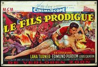 2j243 PRODIGAL Belgian movie poster '55 art of sexiest Biblical Lana Turner & Edmond Purdom!
