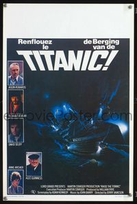 2j248 RAISE THE TITANIC Belgian movie poster '80 really cool different artwork of huge ship!