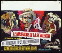 2j277 ST. VALENTINE'S DAY MASSACRE Belgian poster '67 completely different art of gangsters by Ray!