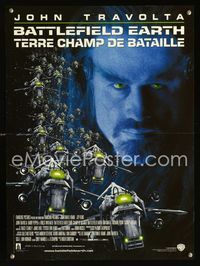 2j515 BATTLEFIELD EARTH French 15x21 movie poster '00 creepy sci-fi image of John Travolta!