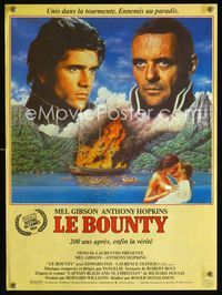 2j516 BOUNTY French 15x21 movie poster '84 Mel Gibson, Anthony Hopkins, Mutiny on the Bounty!