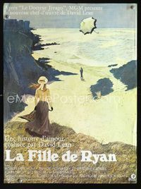 2j583 RYAN'S DAUGHTER French 15x21 movie poster '70 David Lean, Sarah Miles, Lesset beach art!