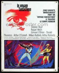 2j525 FANTASTIC VOYAGE French 15x21 '66 Raquel Welch, Richard Fleischer sci-fi, cool different art!
