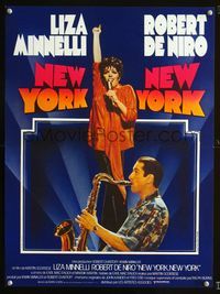 2j563 NEW YORK NEW YORK French 15x21 poster '77 Robert De Niro plays sax while Liza Minnelli sings!