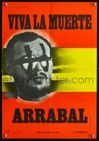 2j595 VIVA LA MUERTE French 15x21 poster '71 Fernando Arrabal, disturbing image of condemned man!
