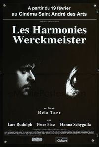 2j597 WERCKMEISTER HARMONIES French 15x21 movie poster '00 spooky image of man staring at whale eye!