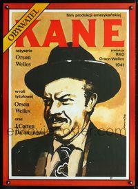 2j424 CITIZEN KANE Polish poster R87 Orson Welles, cool Time Magazine artwork by Grzegorz Marszatek!