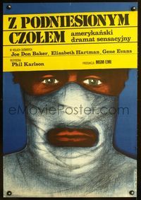 2j411 WALKING TALL Polish 23x33 poster '73 cool different art of bandaged man by Krumshof Nasfeter!
