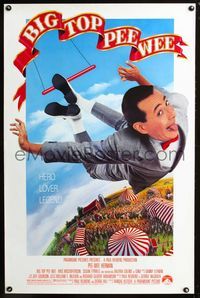 2i059 BIG TOP PEE-WEE one-sheet poster '88 Paul Reubens is a hero, lover & legend, cult classic!