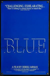 2i066 BLUE one-sheet movie poster '93 Derek Jarman's battle with AIDS