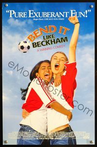 2i047 BEND IT LIKE BECKHAM advance special poster '03 Keira Knightley, Jonathan Rhys-Meyers, soccer!