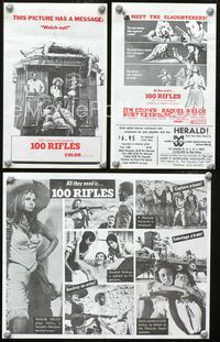 2k041 100 RIFLES movie herald '69 Jim Brown, sexy Raquel Welch, Burt Reynolds