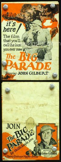 2k063 BIG PARADE movie herald '25 John Gilbert, King Vidor, WWI!