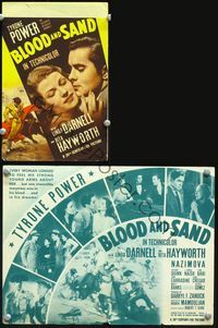 2k069 BLOOD & SAND movie herald '41 art by Carlos Ruano-Llopis, Tyrone Power & Rita Hayworth!