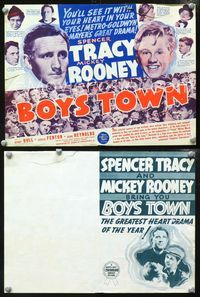 2k073 BOYS TOWN movie herald '38 Spencer Tracy as Father Flannagan, Mickey Rooney!