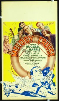 2k016 MELODY CRUISE movie mini window card '33 Charlie Ruggles, Phil Harris, Greta Nissen