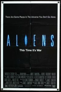 2n348 ALIENS one-sheet '86 James Cameron, there are some places in the universe you don't go alone!