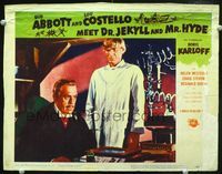 2n044 ABBOTT & COSTELLO MEET DR. JEKYLL & MR. HYDE LC #4 '53 Boris Karloff & John Dierkes in lab!