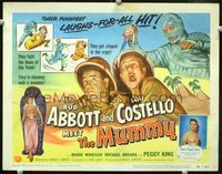 2n011 ABBOTT & COSTELLO MEET THE MUMMY title card '55 Bud & Lou are back in their mummy's arms!