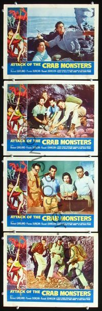 2n316 ATTACK OF THE CRAB MONSTERS 4 LCs '57 Roger Corman, Russell Johnson, Richard Garland, Duncan