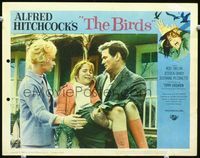 2n077 BIRDS LC #5 '63 Alfred Hitchcock, great close up of Rod Taylor, Tippi Hedren & injured girl!