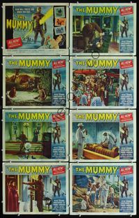 2n287 MUMMY 8 movie lobby cards '59 Terence Fisher Hammer horror, Christopher Lee as the monster!