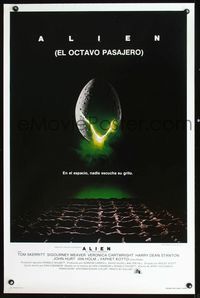 2o791 ALIEN Spanish/U.S. one-sheet movie poster '79 Ridley Scott outer space sci-fi monster classic!