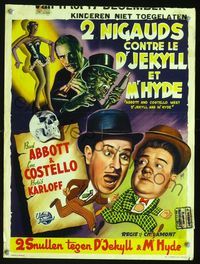 2o361 ABBOTT & COSTELLO MEET DR. JEKYLL & MR. HYDE Belgian '53 Bud & Lou meet scary Boris Karloff!