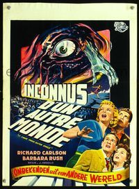 2o413 IT CAME FROM OUTER SPACE Belgian poster '53 cool 3D art of monster coming off screen by Bos!