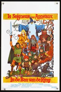 2o420 LORD OF THE RINGS Belgian '78 J.R.R. Tolkien, Ralph Bakshi, completely different art of cast!