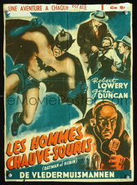 2o426 NEW ADVENTURES OF BATMAN & ROBIN Belgian movie poster '49 Robert Lowery