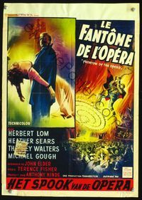 2o429 PHANTOM OF THE OPERA Belgian movie poster '62 Hammer horror, Terence Fisher, Herbert Lom