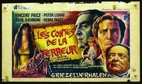 2o442 TALES OF TERROR Belgian poster '62 Peter Lorre, Vincent Price, Basil Rathbone, Debra Paget