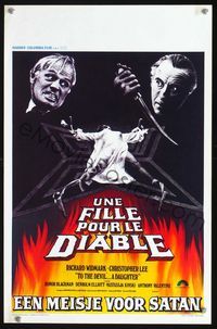 2o447 TO THE DEVIL A DAUGHTER Belgian poster '76 Richard Widmark, Christopher Lee, Nastassja Kinski