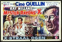 2o453 X: THE MAN WITH THE X-RAY EYES Belgian '63 Ray Milland strips souls & bodies, different art!