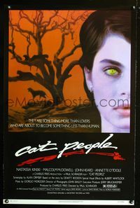2o810 CAT PEOPLE one-sheet movie poster '82 Paul Schrader, sexy Nastassja Kinski isn't human!