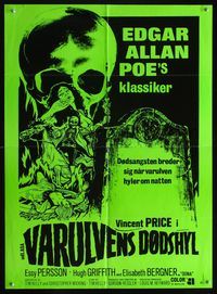 2o289 CRY OF THE BANSHEE Danish poster '70 Edgar Allan Poe, great completely different artwork!